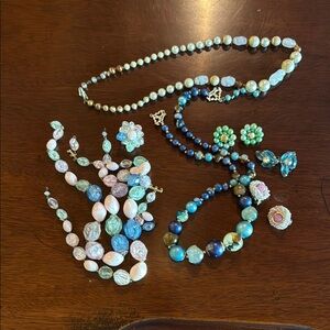 Vintage Necklaces and Earrings Beads